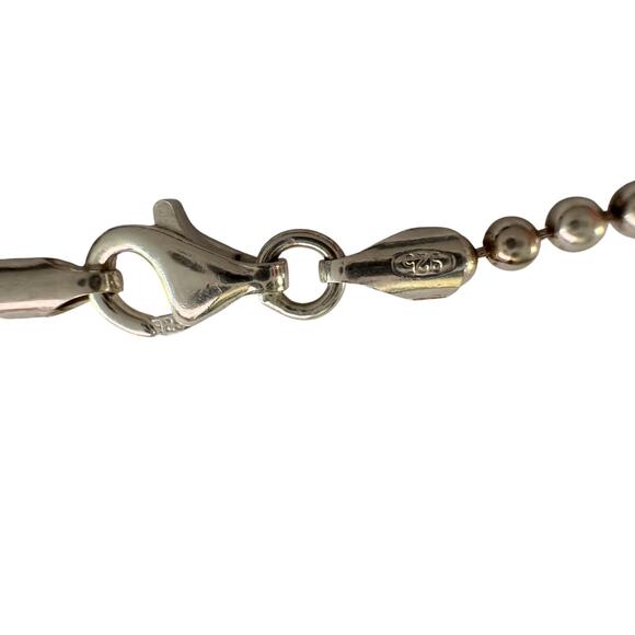 Gucci Silver Bar Logo Ball Chain Bracelet - Picture 11 of 12